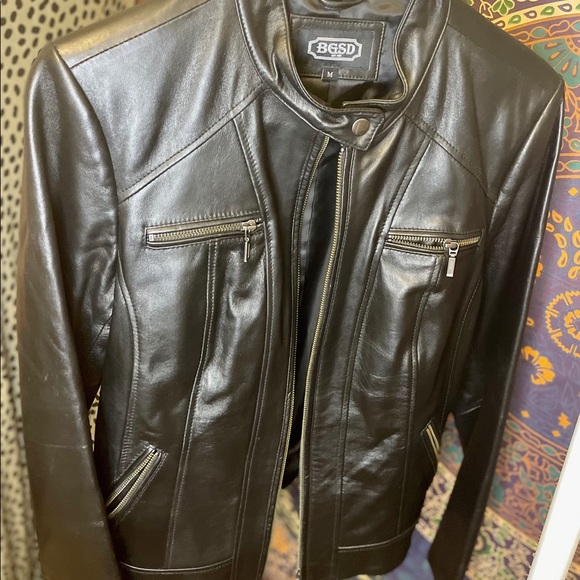 BGSD Black Leather Jacket - Picture 2 of 2